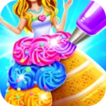 rainbow princess cake maker android application logo